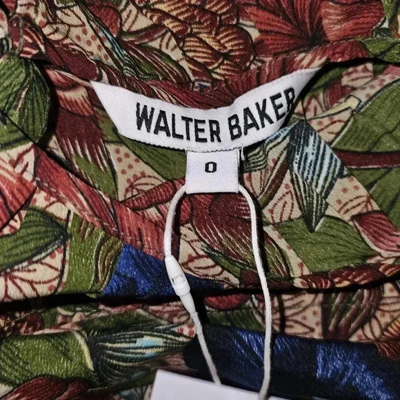 NWT Walter Baker Royal Garden Verlee Ruched Mini Dress Size 0 - Picture 11 of 14